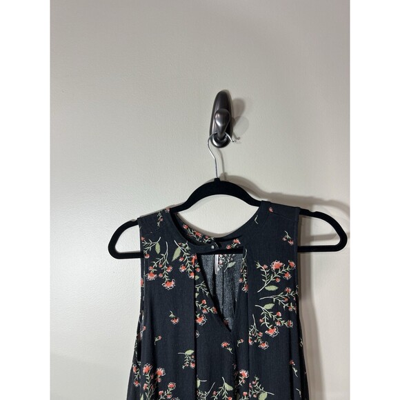 Free People Snap Out Of It Sleeveless Tree Swing Top Small Black Floral NEW - Picture 6 of 16